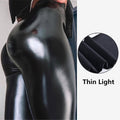 Womens PU Leather Pants Ins Style Sexy Leggings Glossy Matte Butt Lift