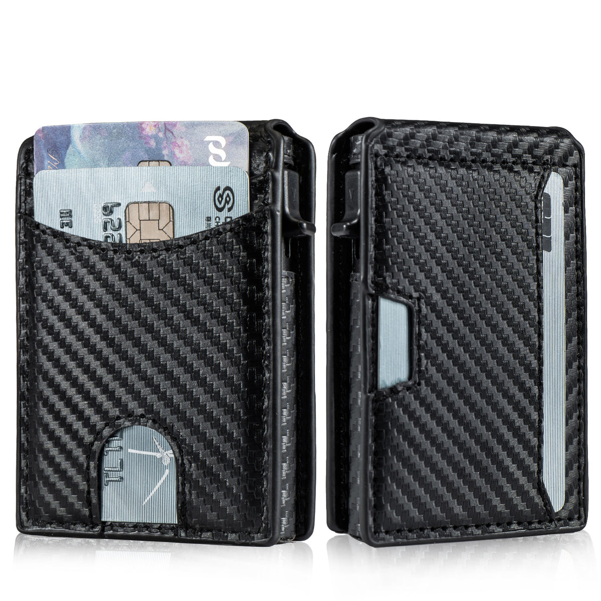 Leather Two-fold Wallet Card Holder