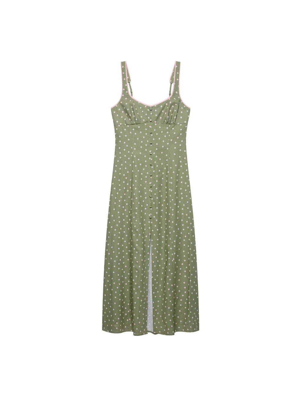 Womens Polka Dot Midi Dress