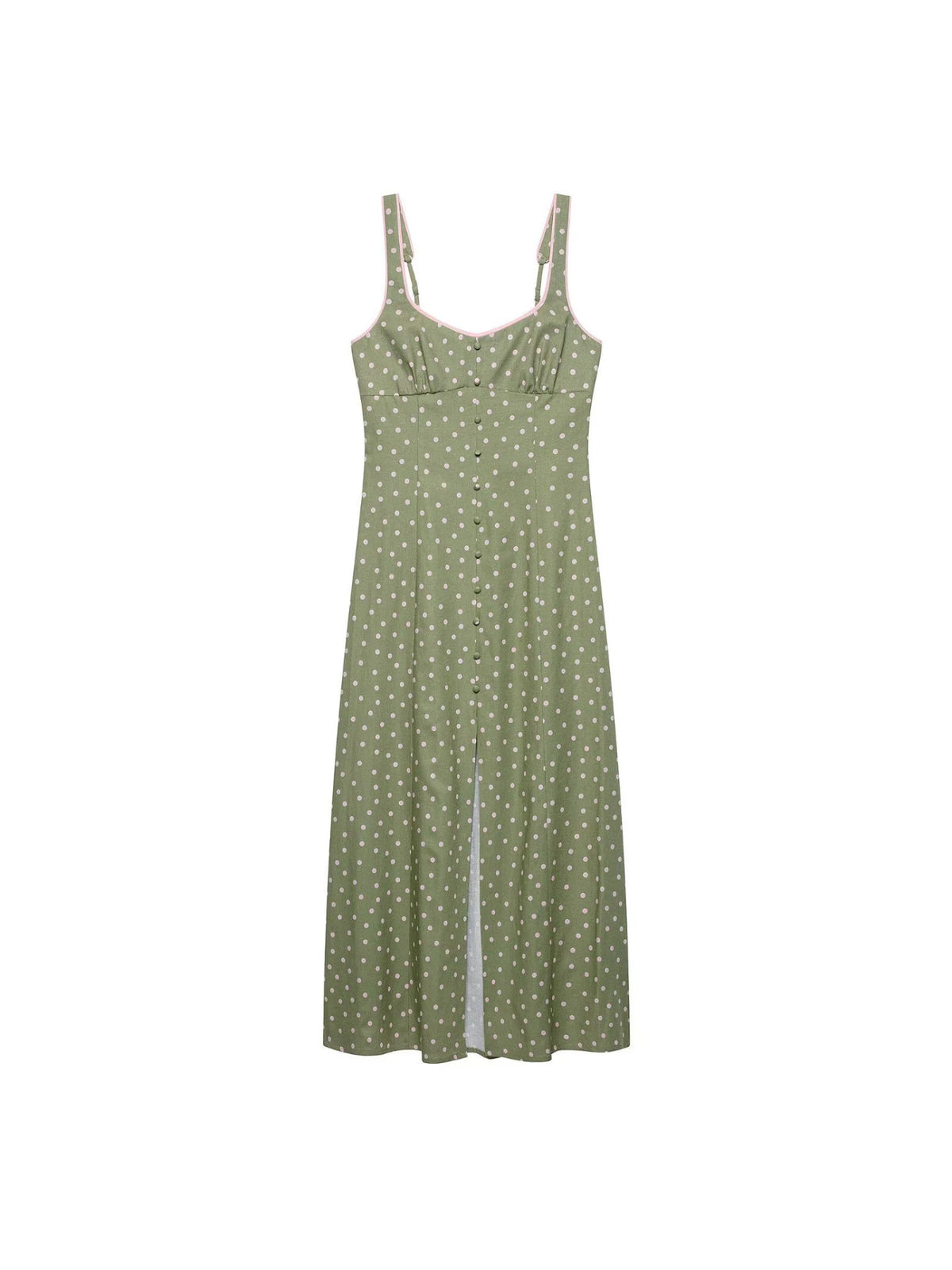 Womens Polka Dot Midi Dress