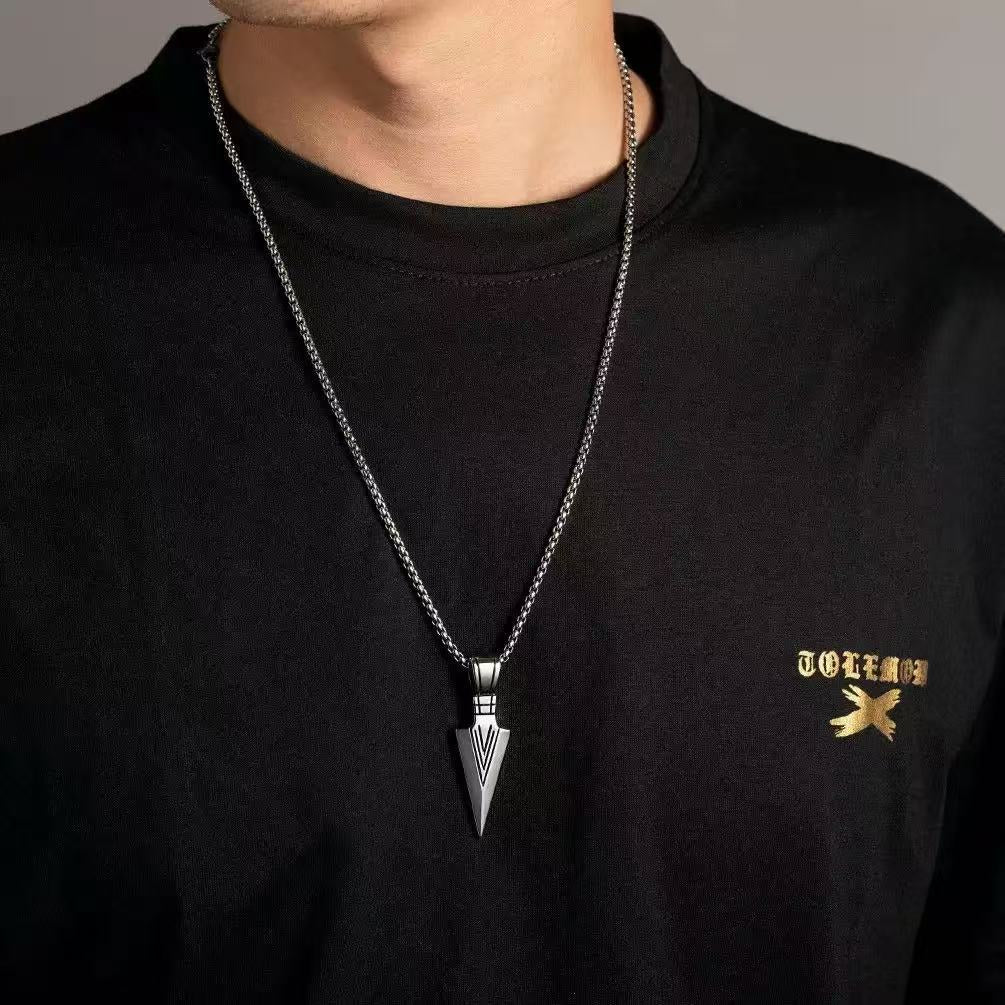 Geometric Arrow Pendant Necklace