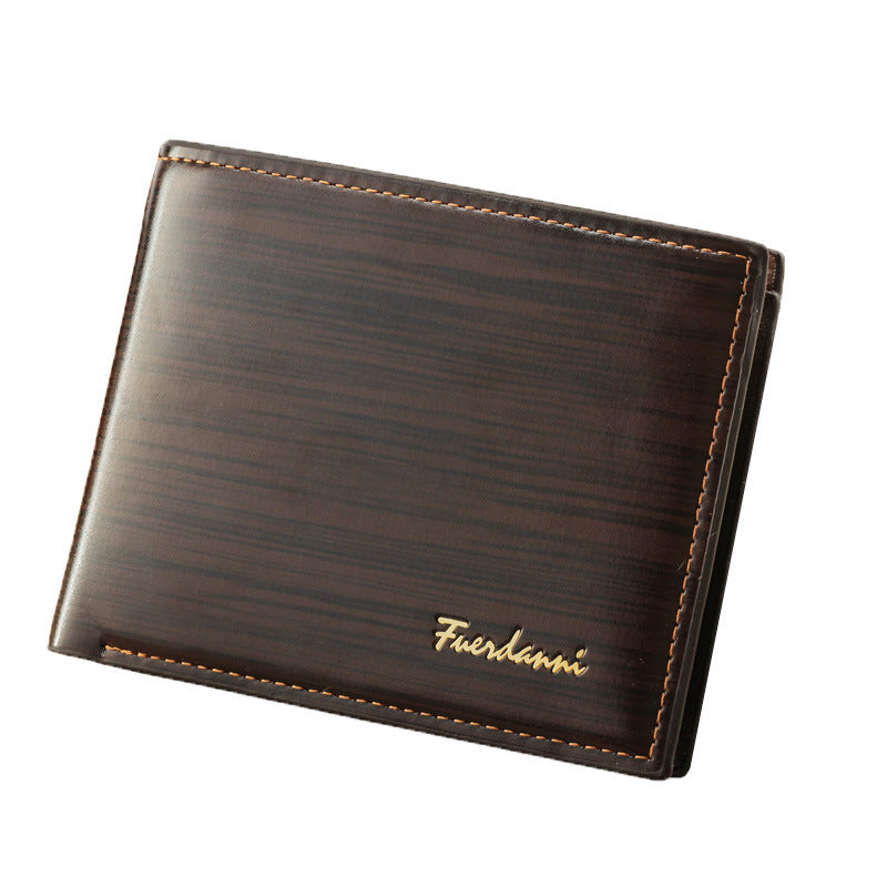 Mens Short Embossed PU Leather Wallet Multi Card Slot