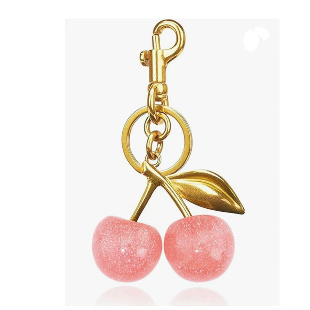 Cherry Keychain Bag Charm Metal Pendant