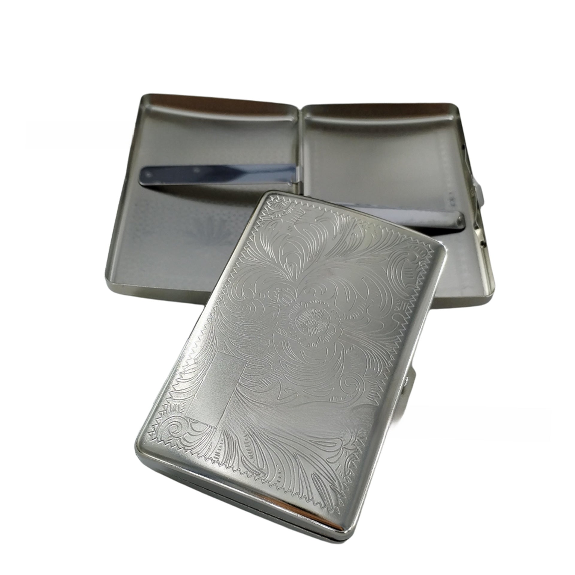 Embossed Metal Cigarette Case for Men and Women