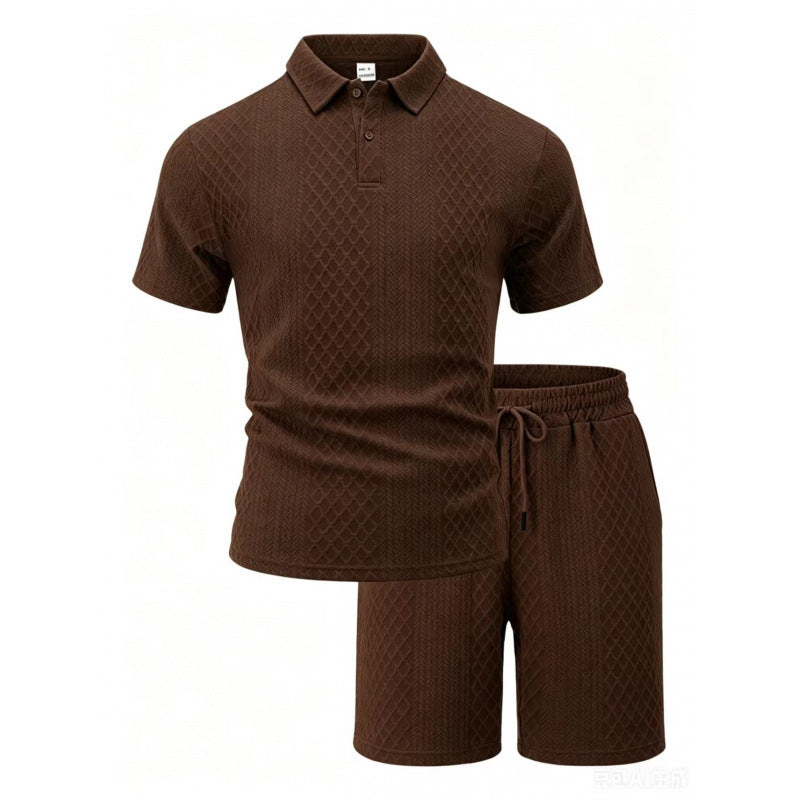 Men's Jacquard short-sleeved T-shirt