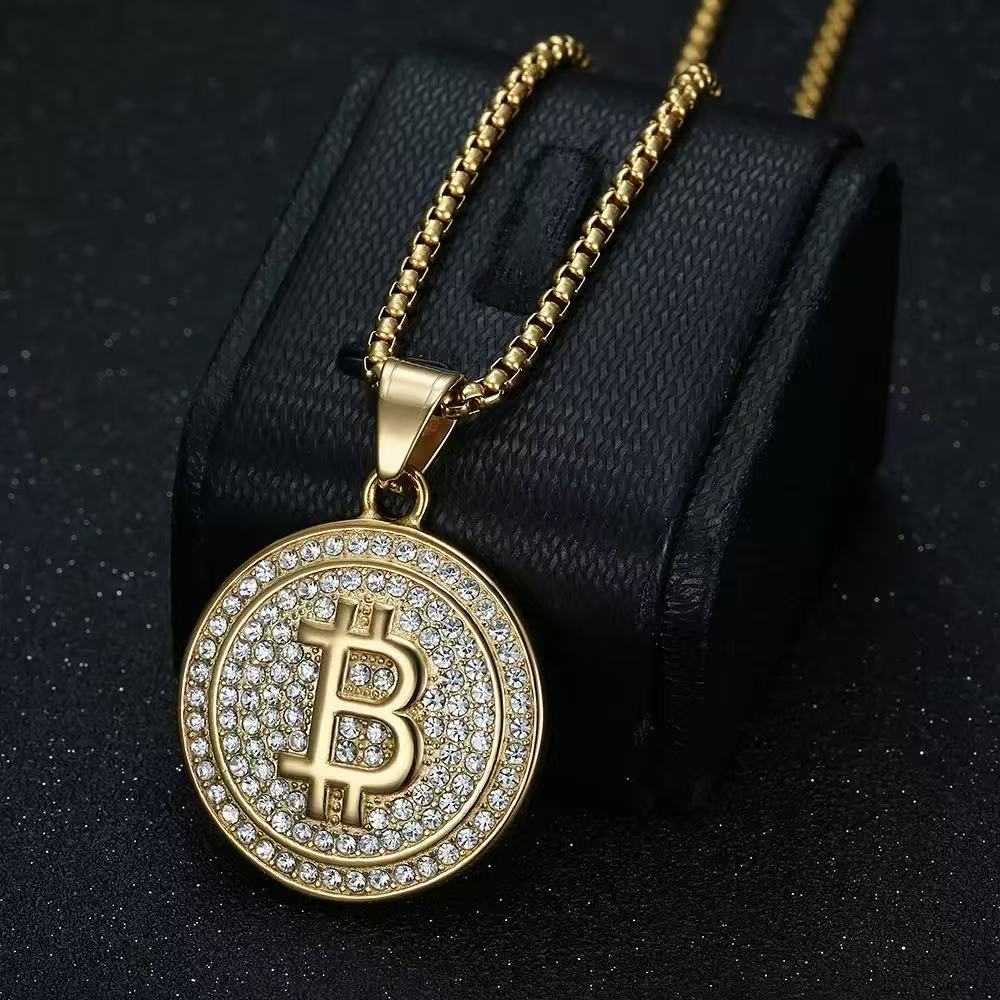Diamond Letter Titanium Steel Necklace