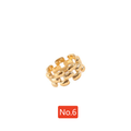 Titanium Steel Gold Plated Chain Ring