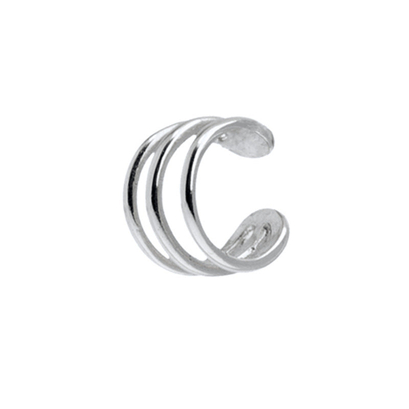 Light Luxury Zircon Inlaid 18K Gold Copper Ear Clip for Unisex