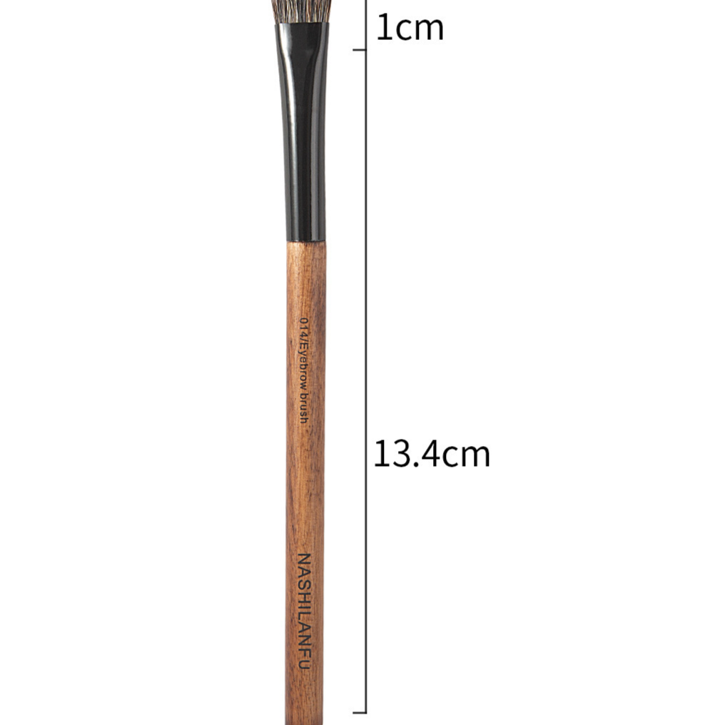 14-Piece Natural Wood Makeup Brush