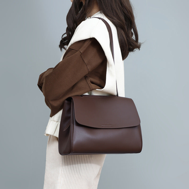 Women's Large Capacity Genuine Leather Shoulder Crossbody Bag