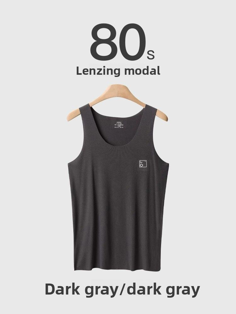 Men's Seamless Modal Tank Top Cross Strap Vest Undershirt Summer