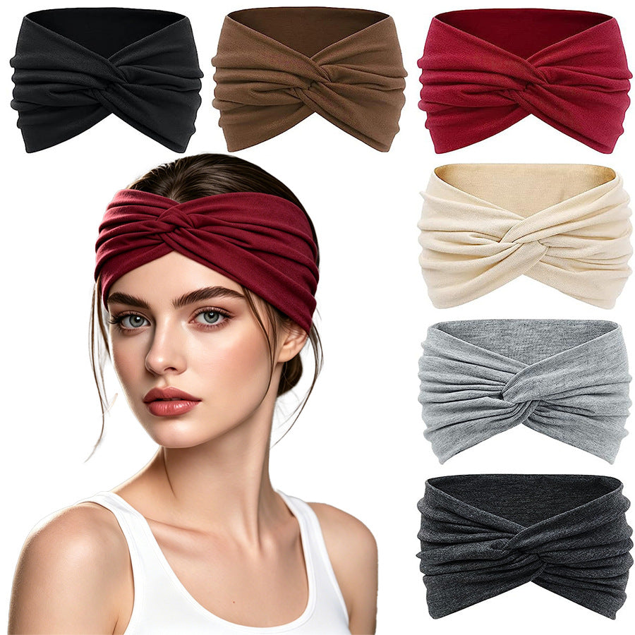Elastic Wide Sports Hairband for Women
