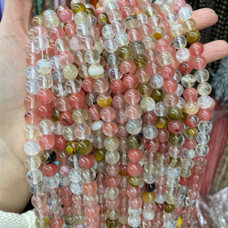 Natural Stone Crystal Loose Beads DIY Jewelry Making Accessories