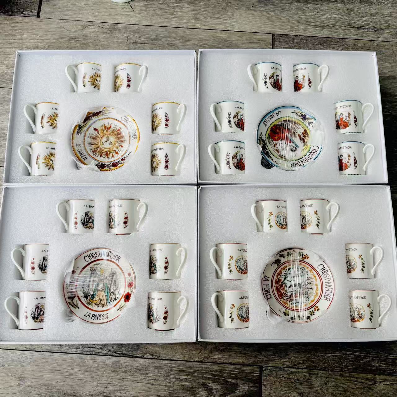 European Retro Ceramic Coffee Cup and Saucer Set