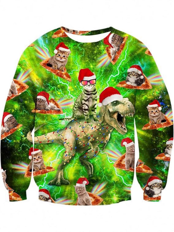 Christmas Animal Print Sweatshirt