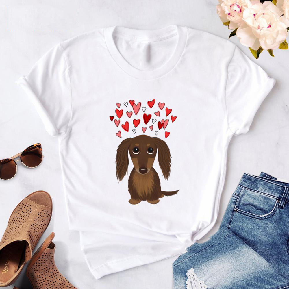 Dachshund Printed Women Tshirt