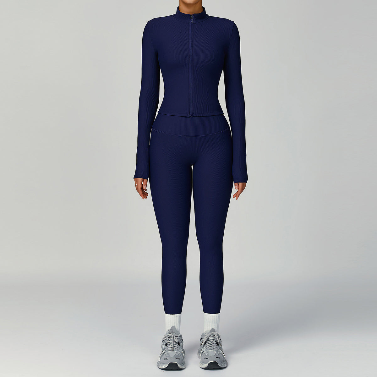 Womens High-Waisted Yoga Set with Moisture-Wicking Fabric