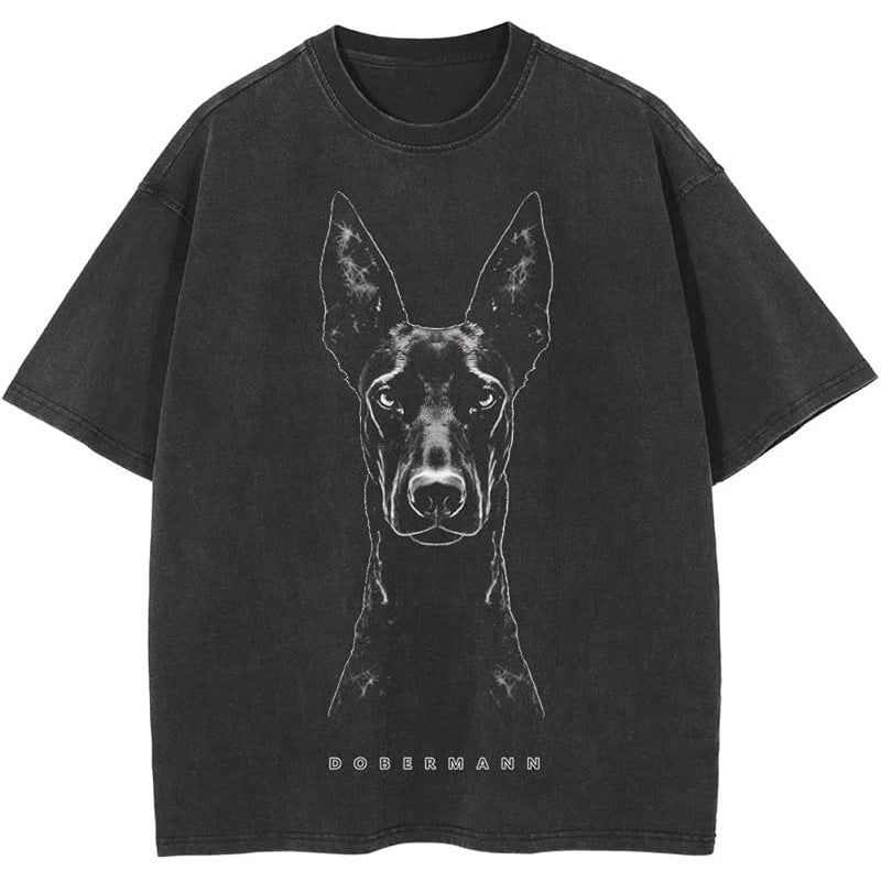 Vintage Washed Cotton Graphic T-Shirt