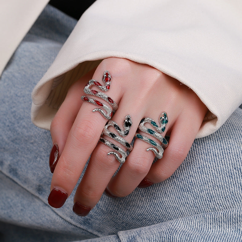 Snake Epoxy Adjustable Open Ring