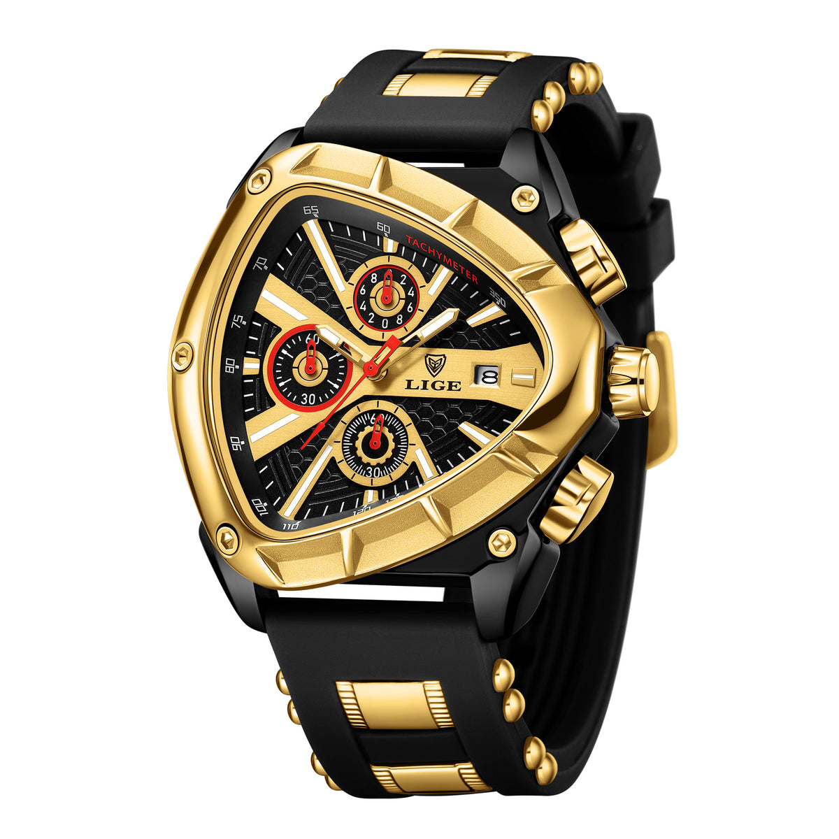 Polygonal Luminous Calendar Watch