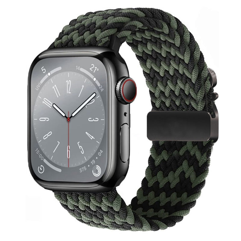 Braided Nylon Apple Watch Strap with Parachute Buckle