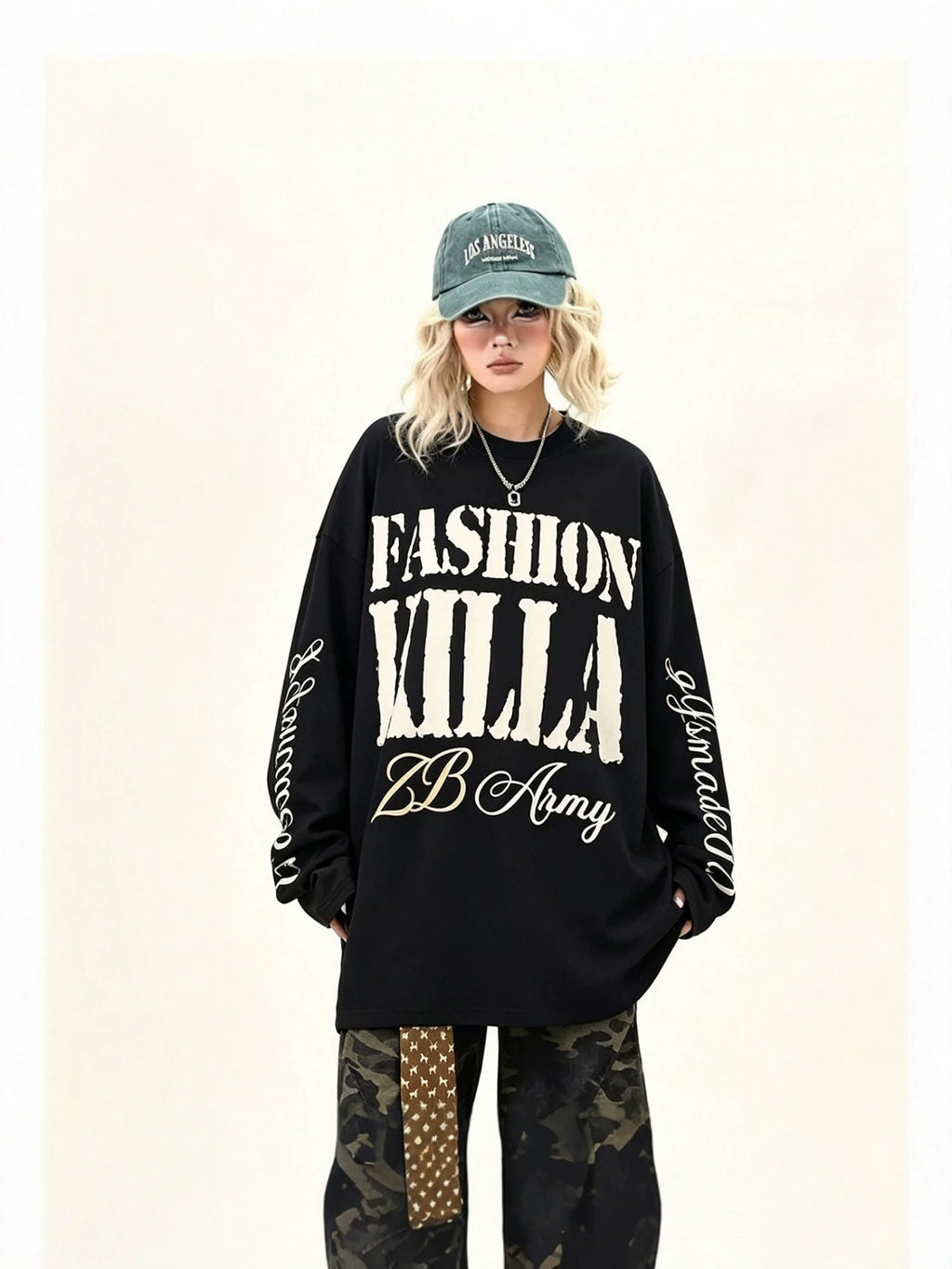 Vintage Letter Print Cotton T-Shirt