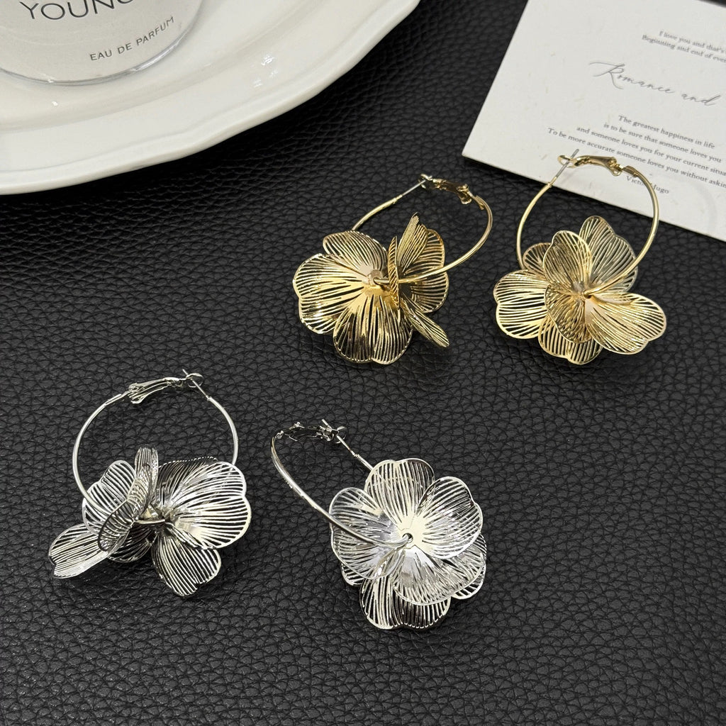Floral Metal Earrings