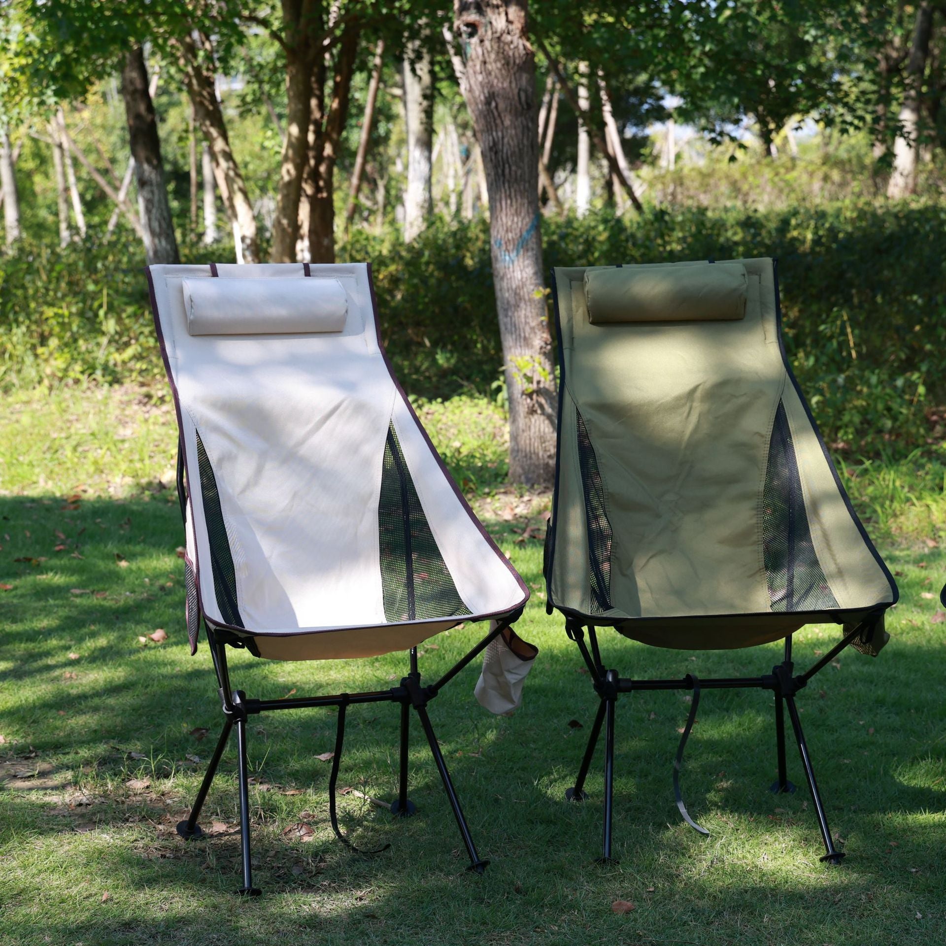 Portable Foldable Aluminum Moon Chair