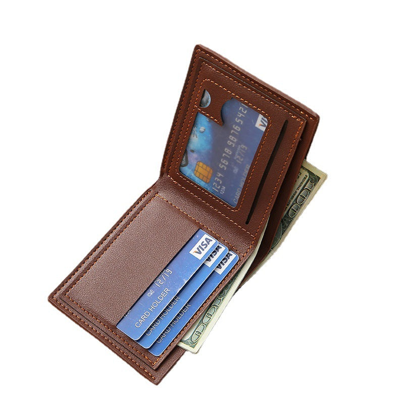 Mens Short PU Leather Wallet