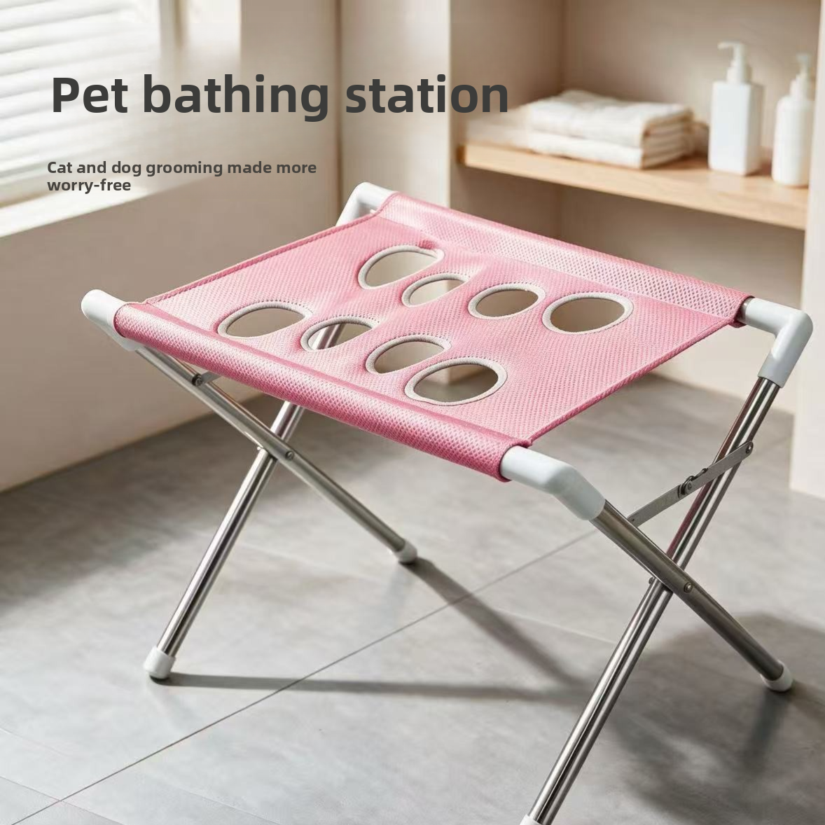 Foldable Pet Grooming and Bathing Table
