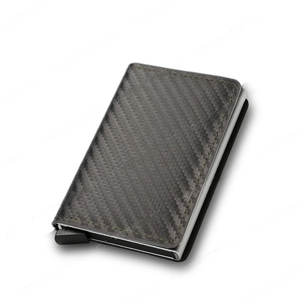 RFID Blocking Automatic Pop-Up Ultra-Thin Carbon Fiber Card Holder Wallet