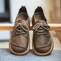 Mens Leather Casual Shoes Low Heel Comfort
