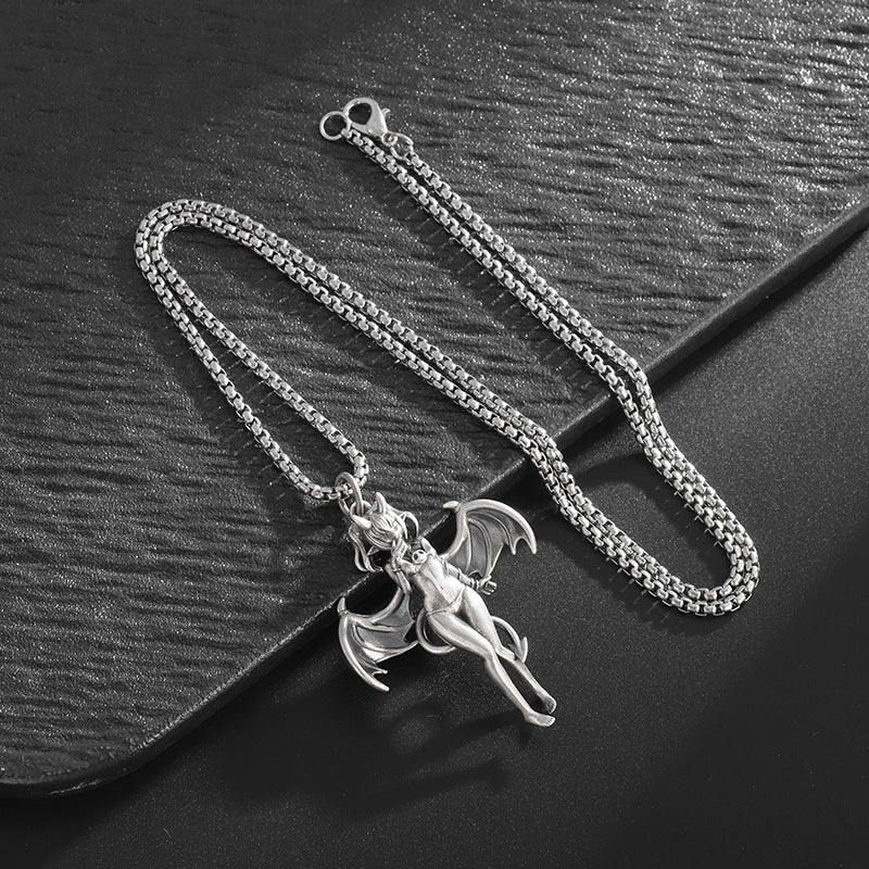 Letter Pendant Necklace with Vintage Chain