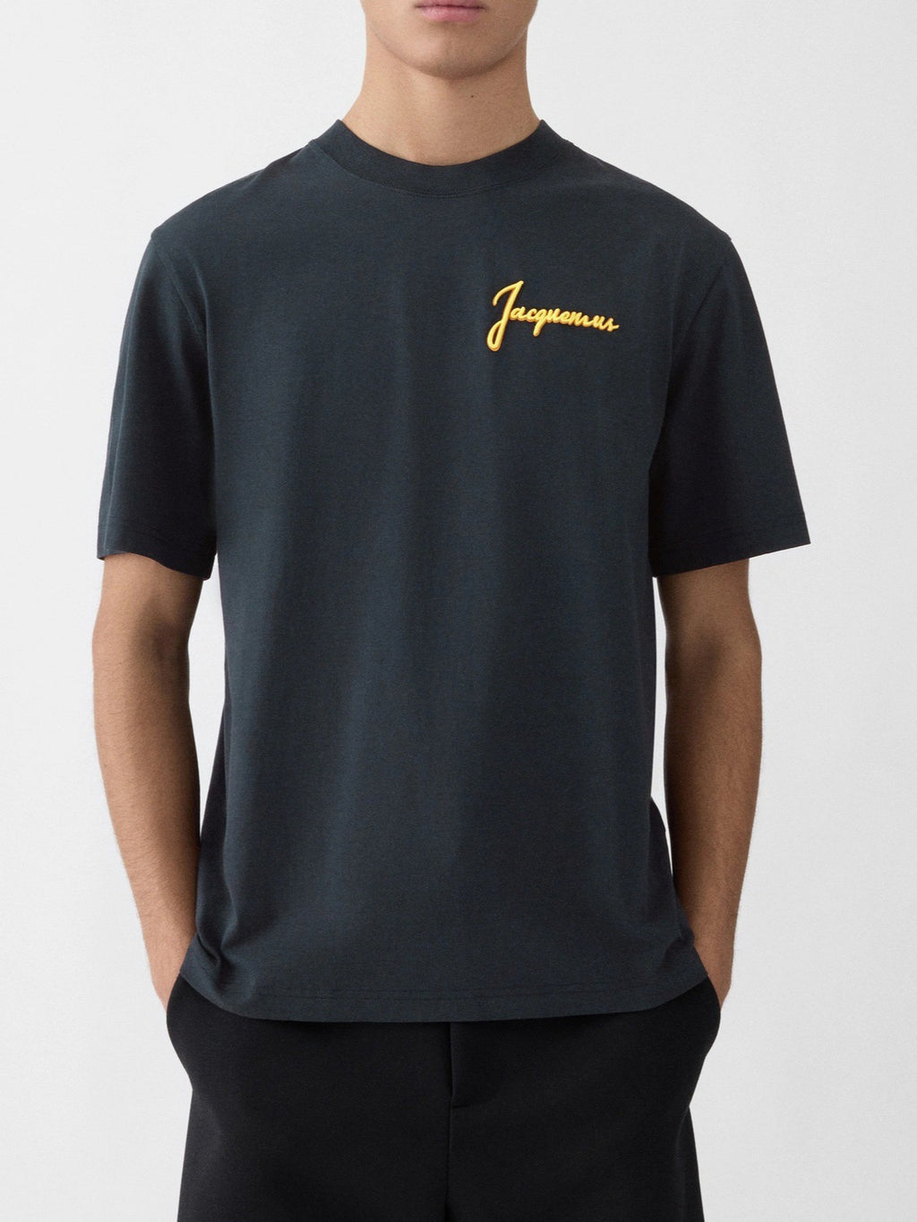 Autumn and Winter New Men's and Women's Short-Sleeved T-Shirts High-Quality Cotton Printed Round Neck T-Shirts Casual Jacquemus Tops