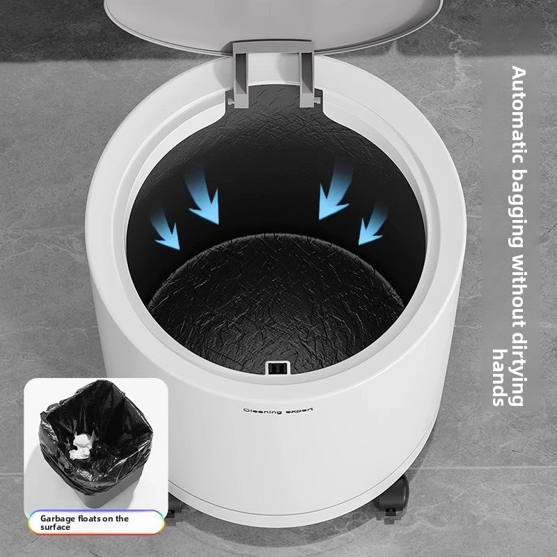 Press-Type Lid Trash Can with 18L Capacity