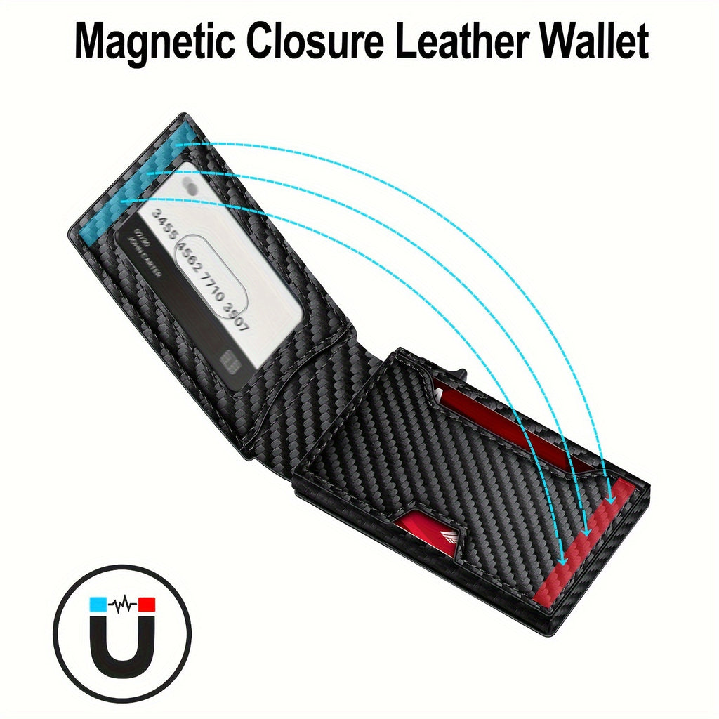 Carbon Fiber Bifold Wallet with Magnetic Closure