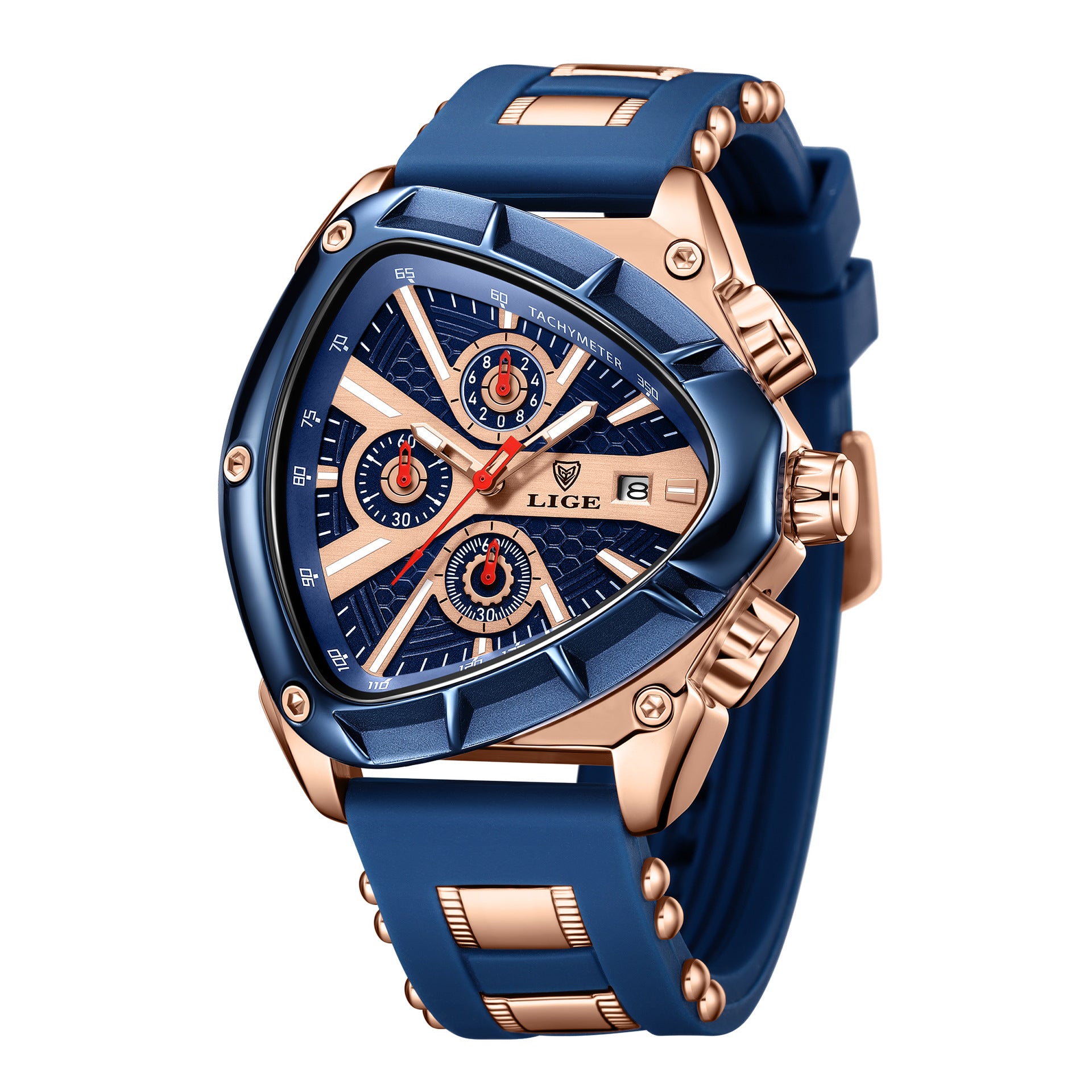 Polygonal Luminous Calendar Watch