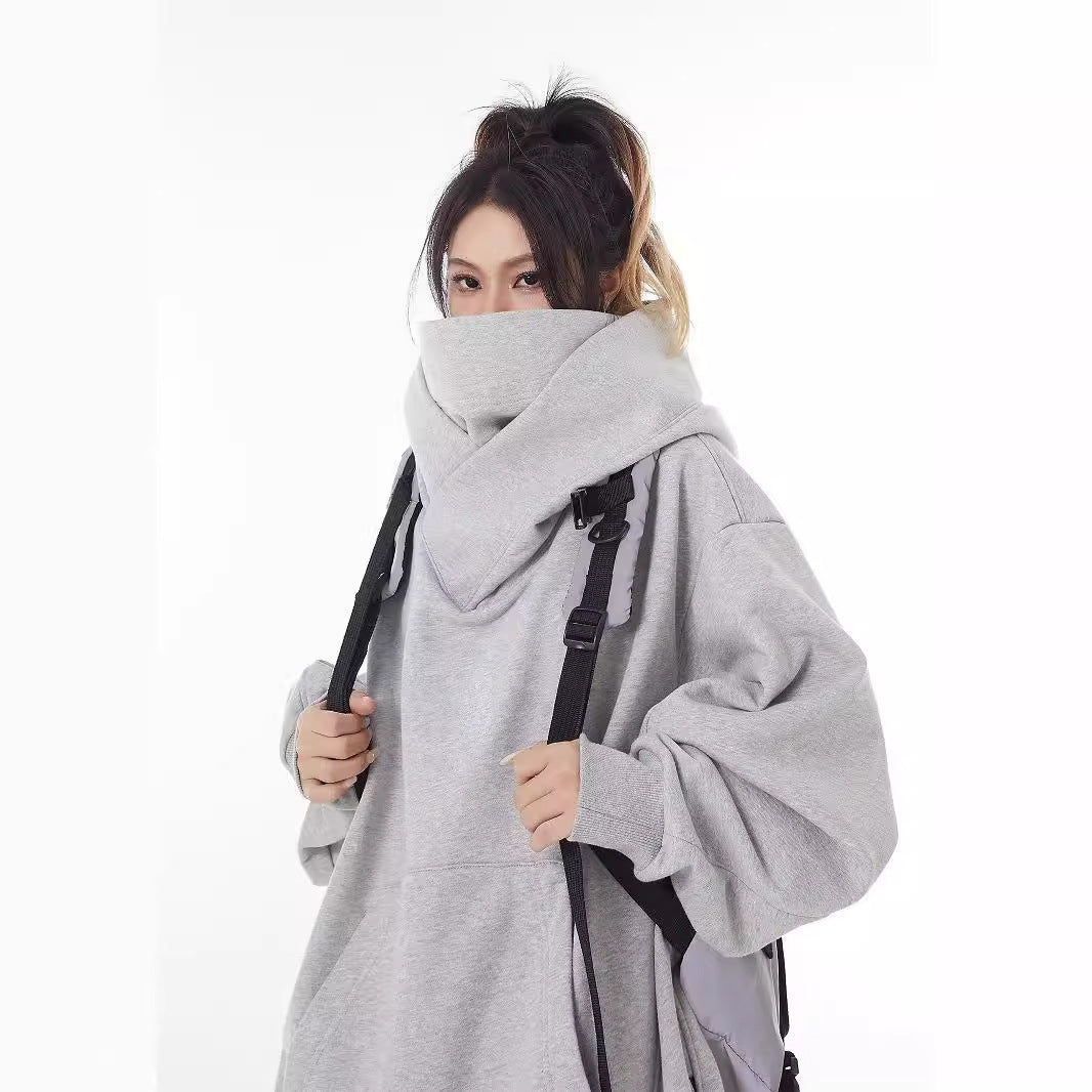 Coat with high collar