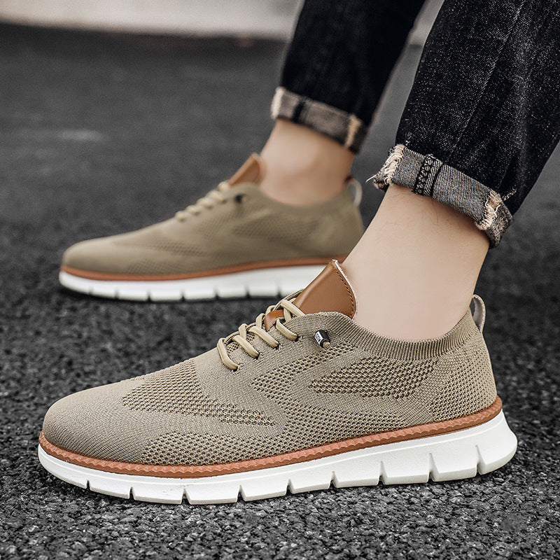 Men's Breathable Fly Woven Mesh Sneakers Casual Running Shoes