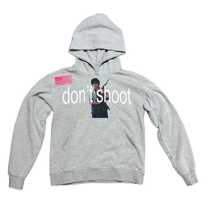 Printed Pullover Hooded Sweatshirt