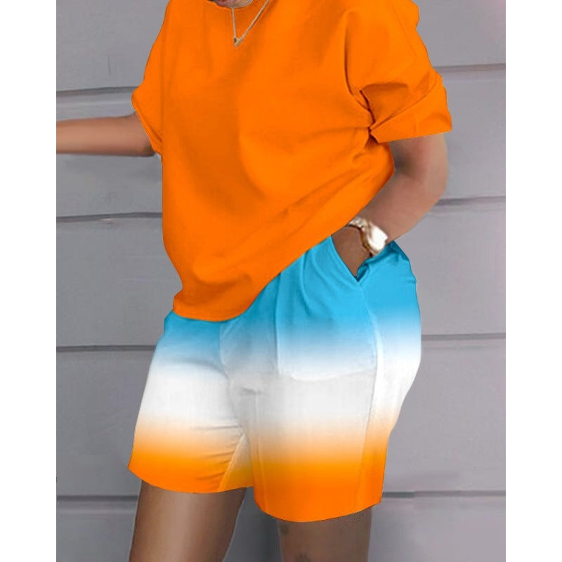 3D Digital Print Women's Two-Piece Sportswear Set