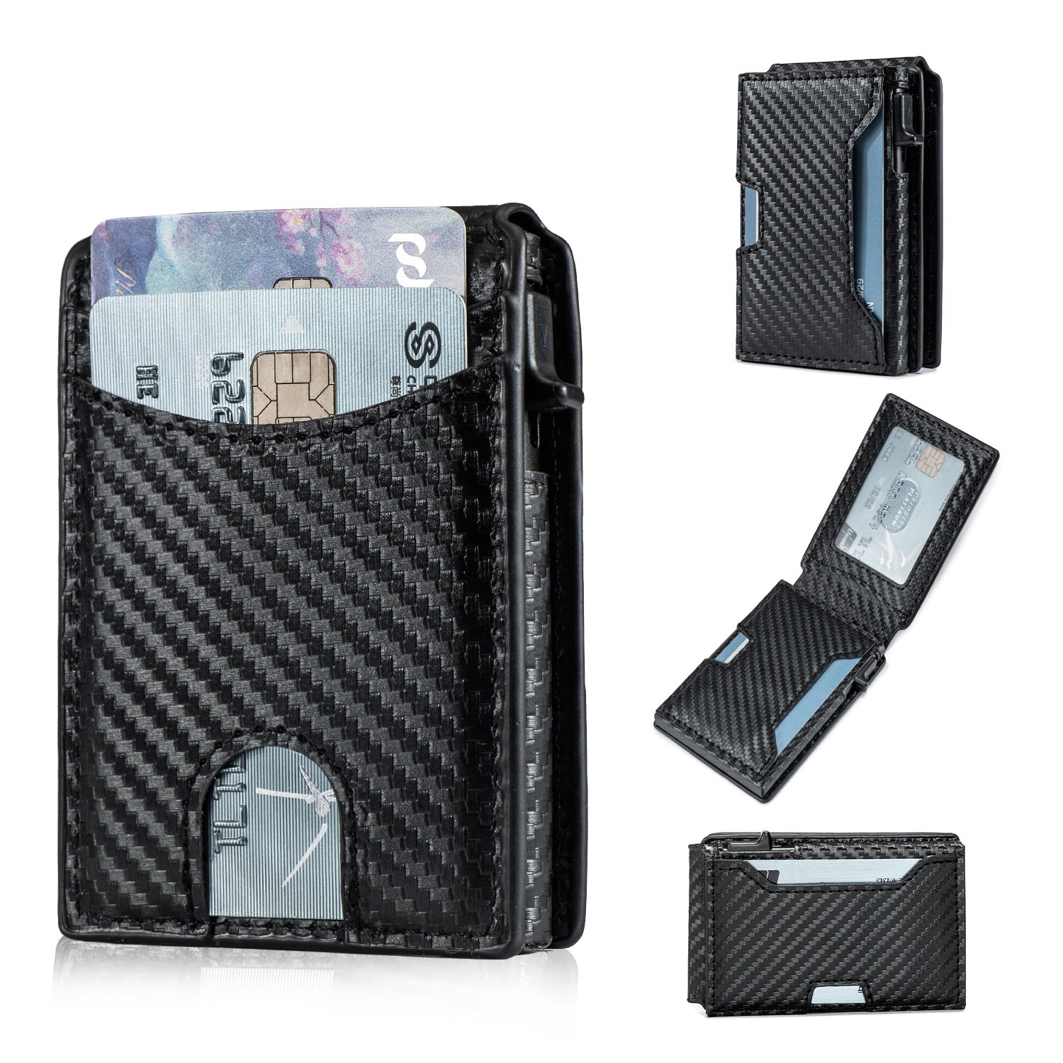 Leather Two-fold Wallet Card Holder