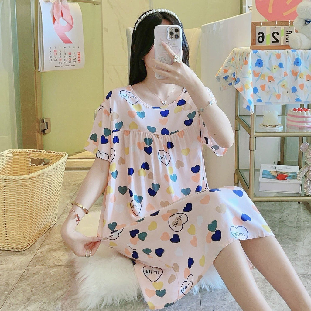 Thin sleeping dresses for women in spring  autumn and summer