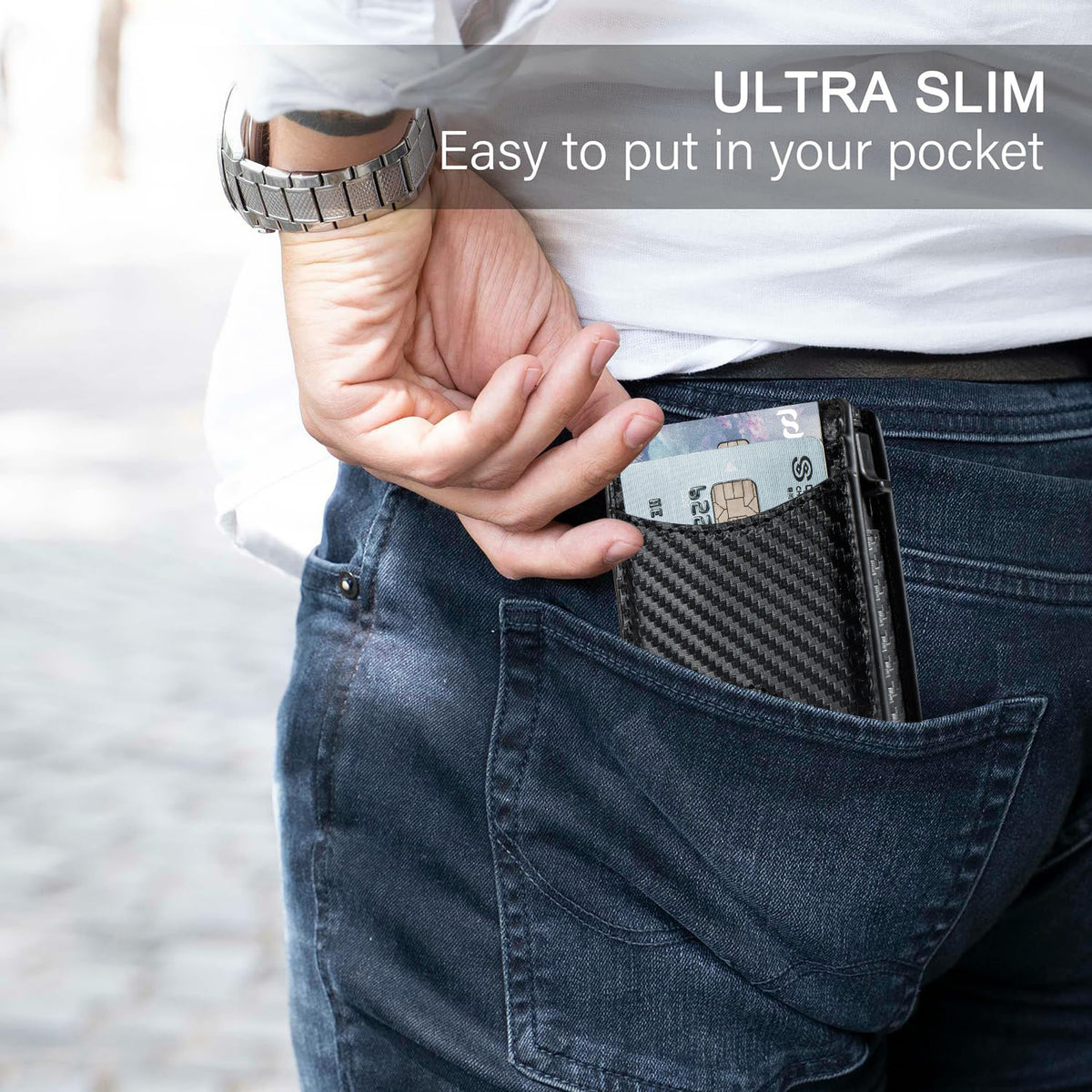 Leather Two-fold Wallet Card Holder