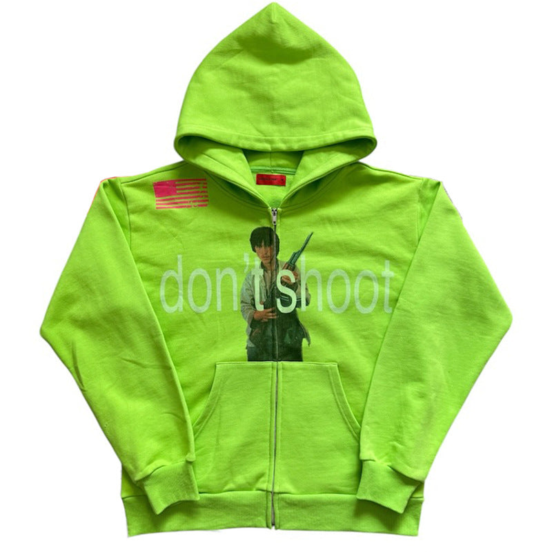Printed Pullover Hooded Sweatshirt