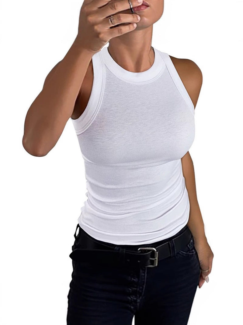 Womens Ribbed Racerback Tank Top