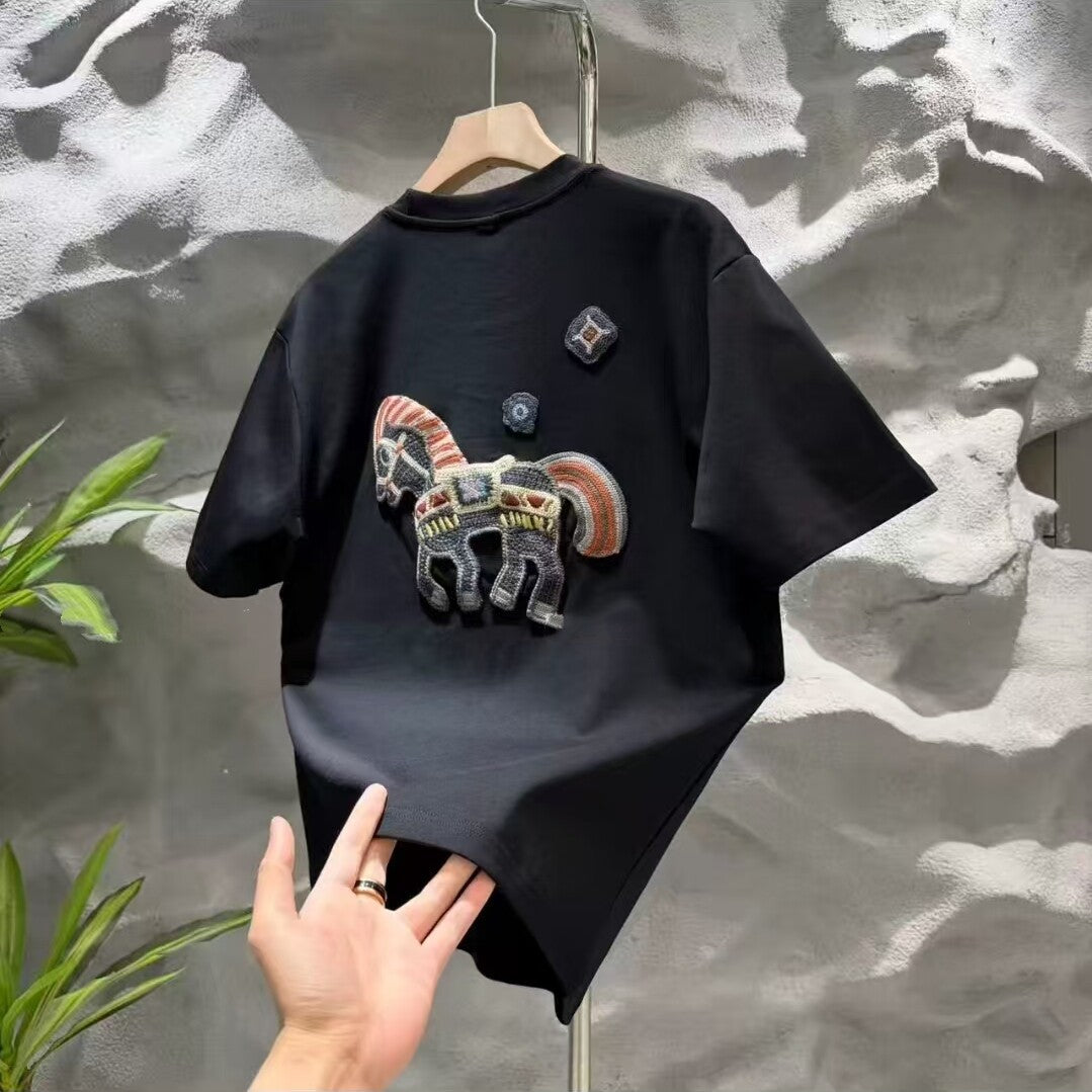 Men's Embroidered Heavyweight Short Sleeve T-Shirt