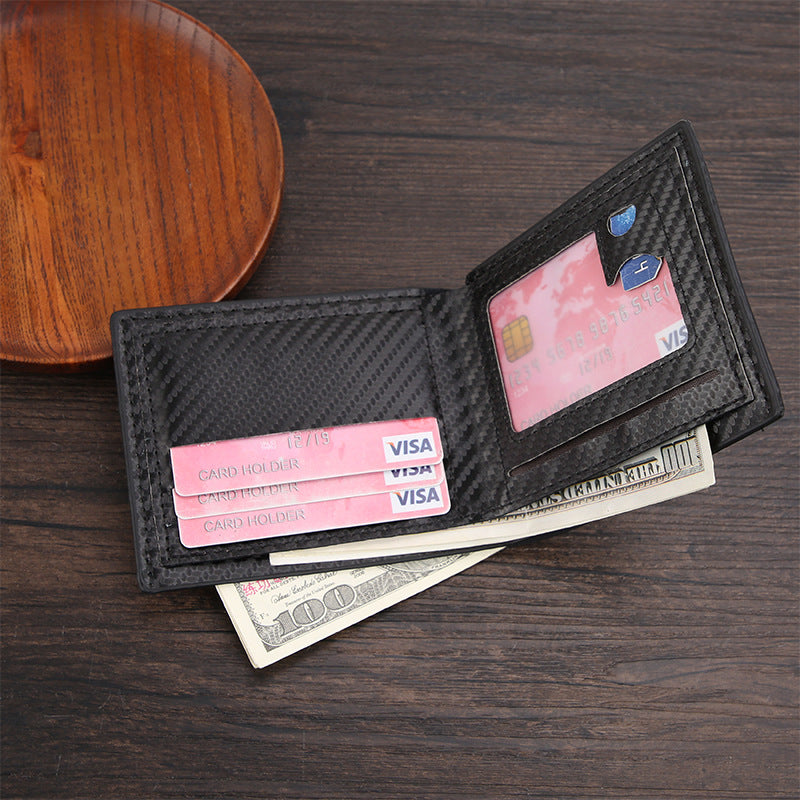 Men?s Wallet with Carbon-Fiber Pattern