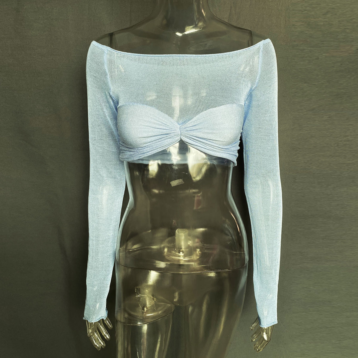 Women's One-Shoulder Sheer Top
