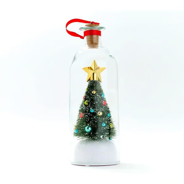 Christmas Tree Message Bottle with Recording